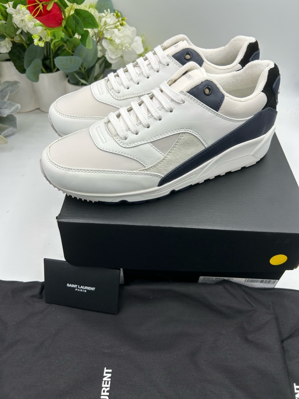 Men's Saint Laurent bump color block suede/leather sneakers size 42/9 US - Picture 7 of 12